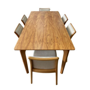 Sala de Jantar com Mesa TP madeira  e Seis Cadeiras Completa 1,80 x 0,90 MEDMJA0010EMIVCAD0180
